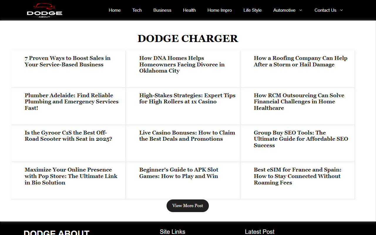 dodgeabout.net publisher screenshot