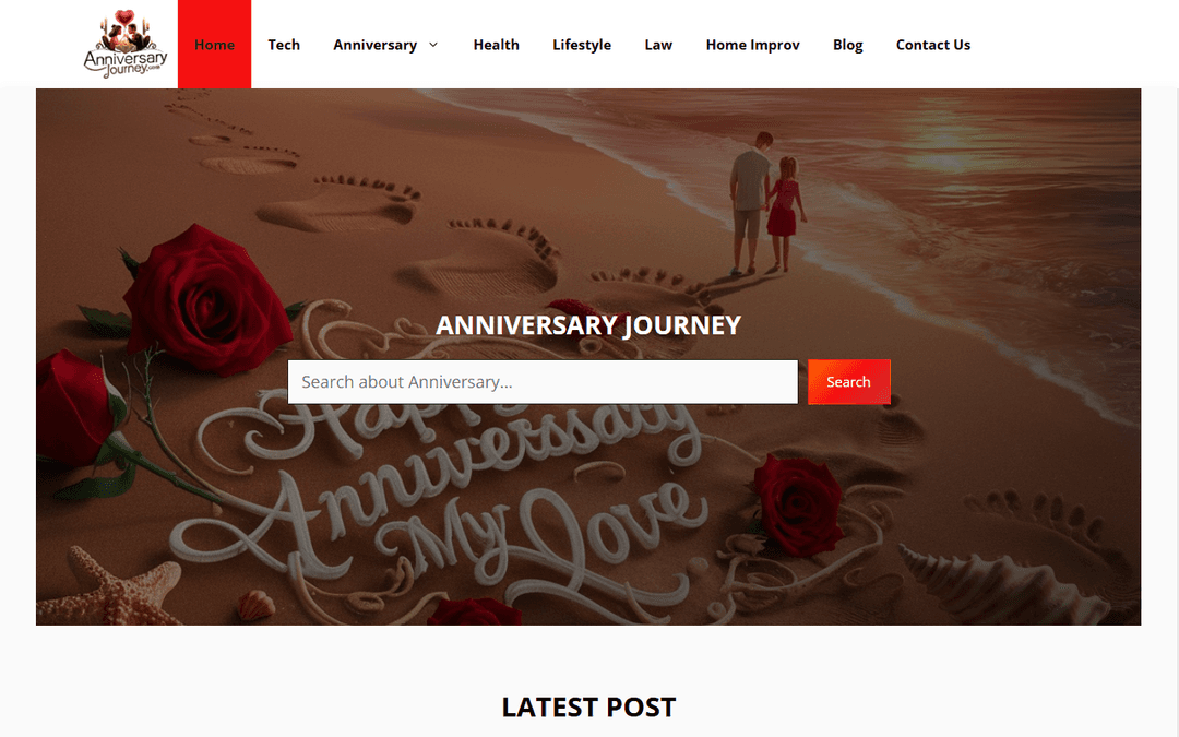 anniversaryjourney.com publisher screenshot