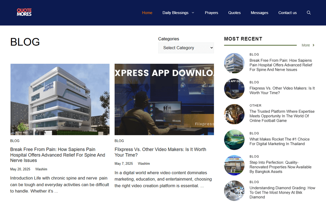 quotemores.com publisher screenshot