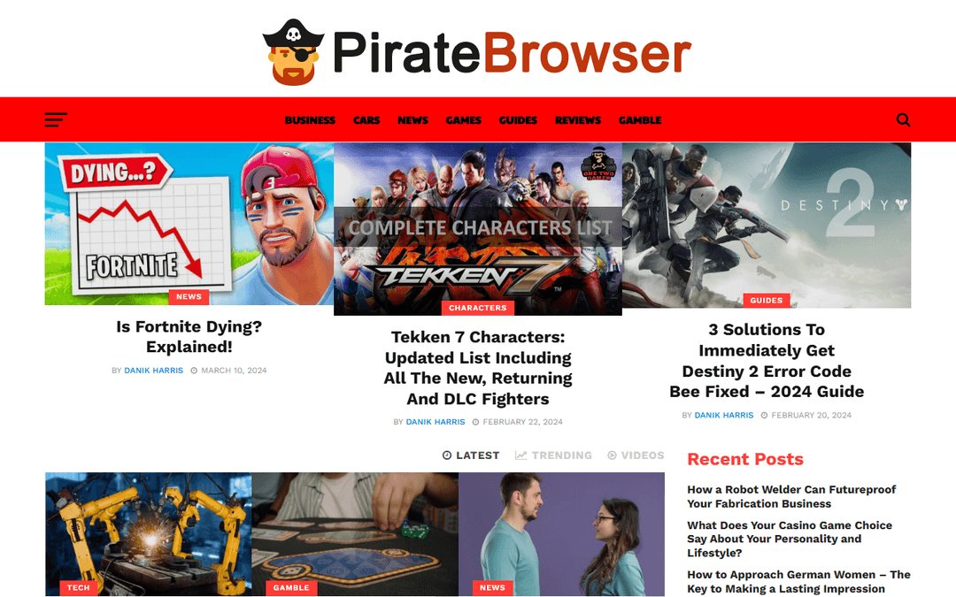 piratebrowsers.com publisher screenshot