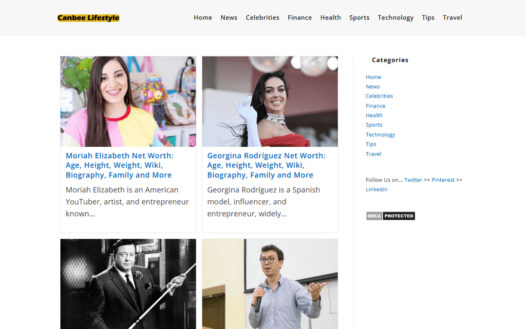 canbeelifestyle.net publisher screenshot