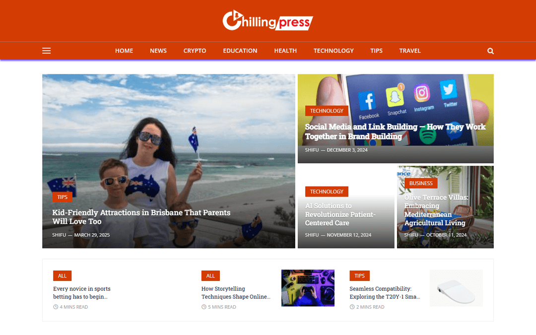chillingpress.com publisher screenshot