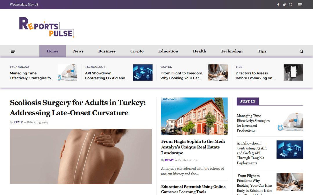 reportspulse.com publisher screenshot
