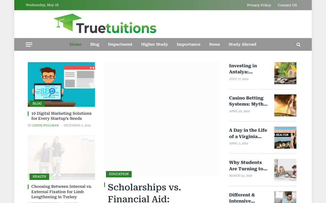truetuitions.com publisher screenshot