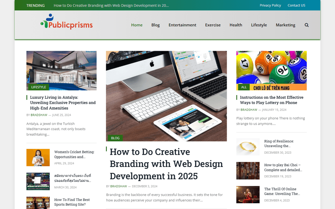 publicprisms.com publisher screenshot