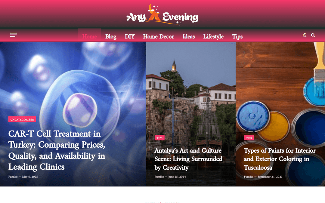 anyevening.net publisher screenshot