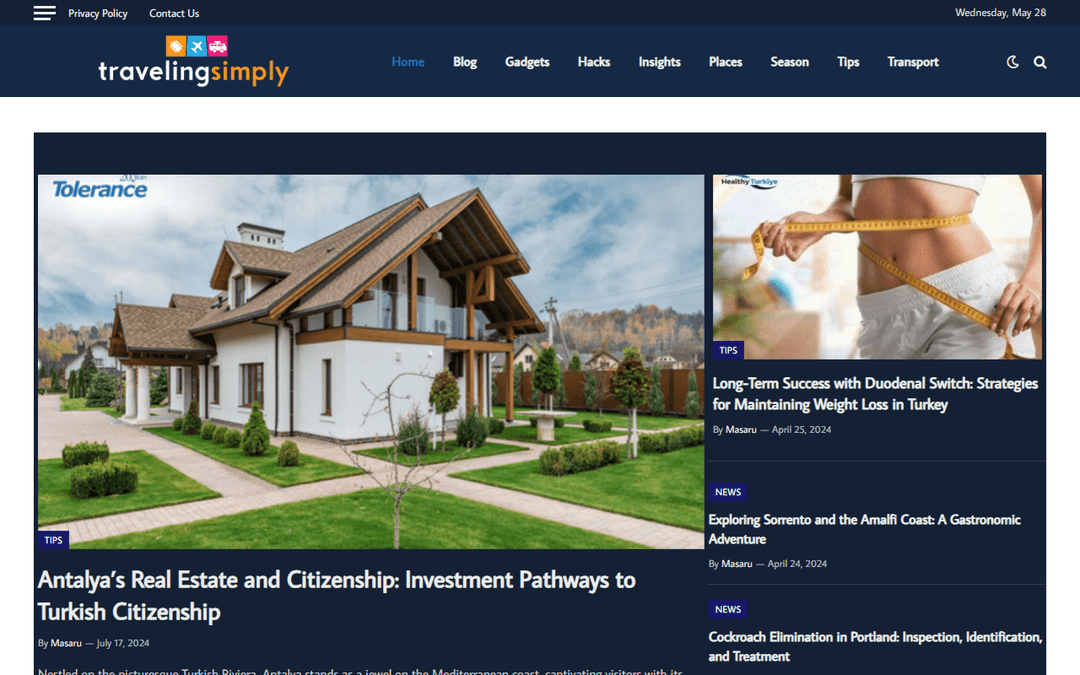travelingsimply.net publisher screenshot