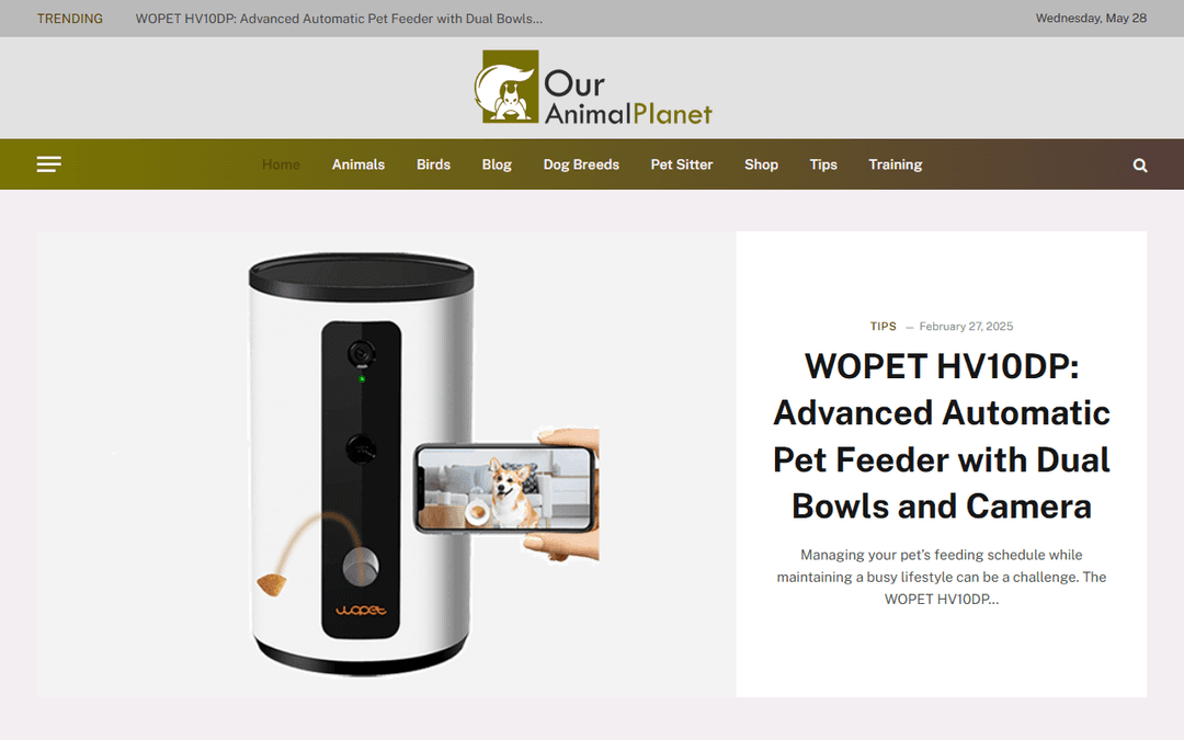 ouranimalplanet.com publisher screenshot