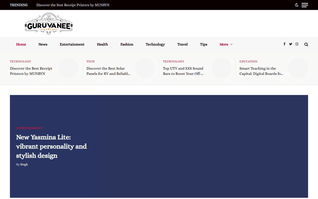 guruvanee.com publisher screenshot