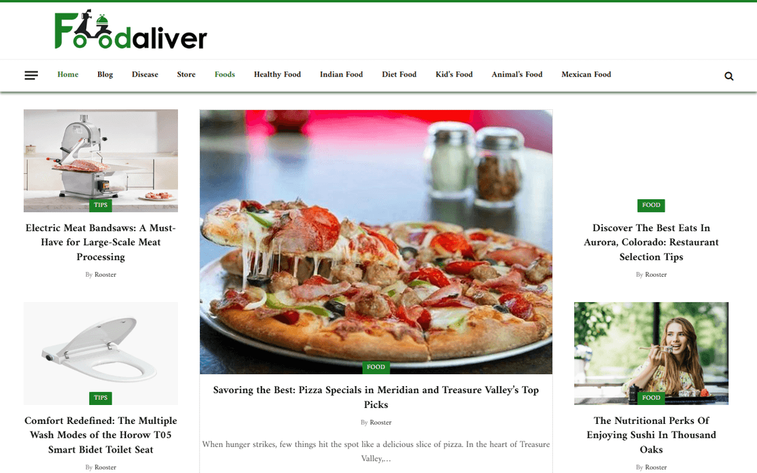 foodaliver.com publisher screenshot