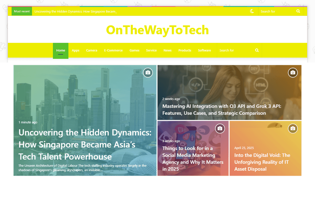 onthewaytotech.com publisher screenshot
