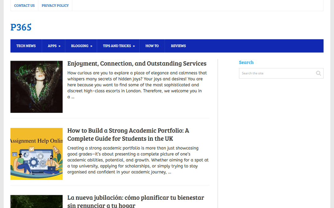 politic365.com publisher screenshot