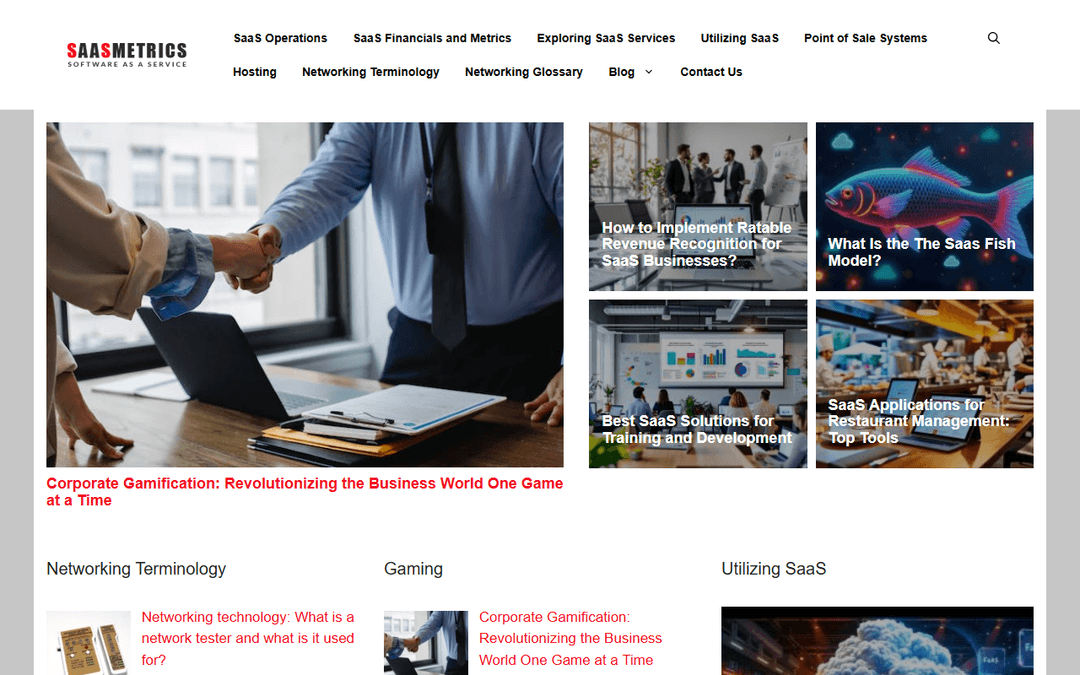 saasmetrics.co publisher screenshot