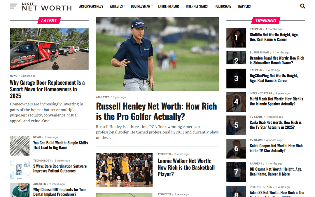legitnetworth.com publisher screenshot