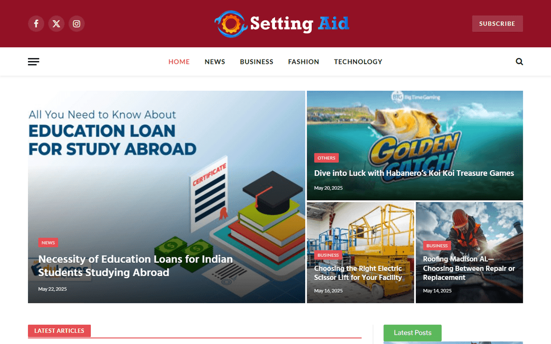 settingaid.com publisher screenshot