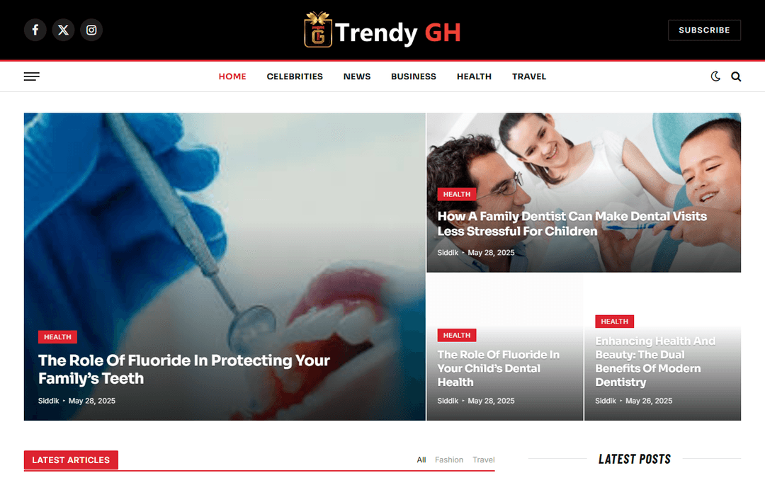 trendygh.com publisher screenshot