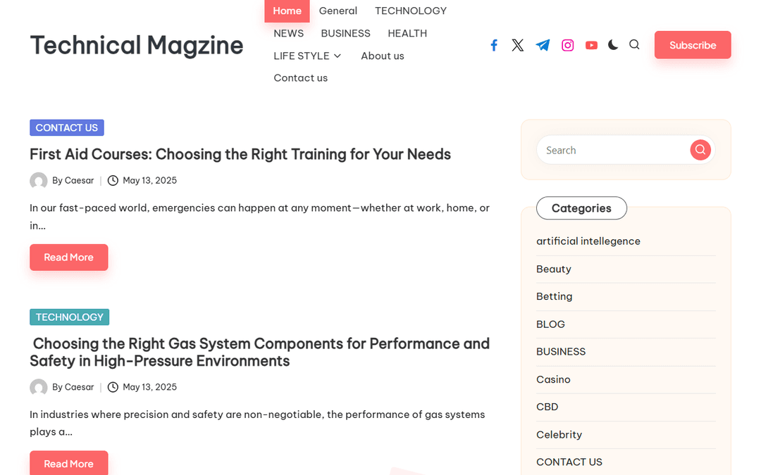 technicalmagzine.com publisher screenshot