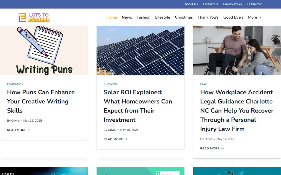 lotstoexpress.com publisher screenshot