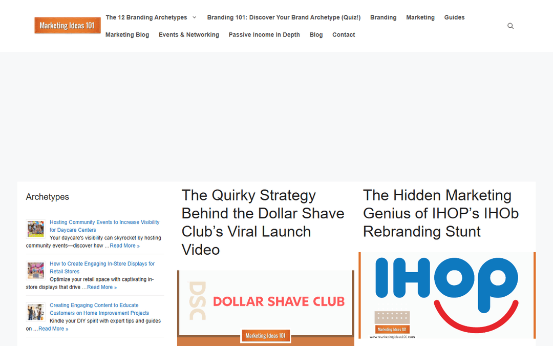 marketingideas101.com publisher screenshot