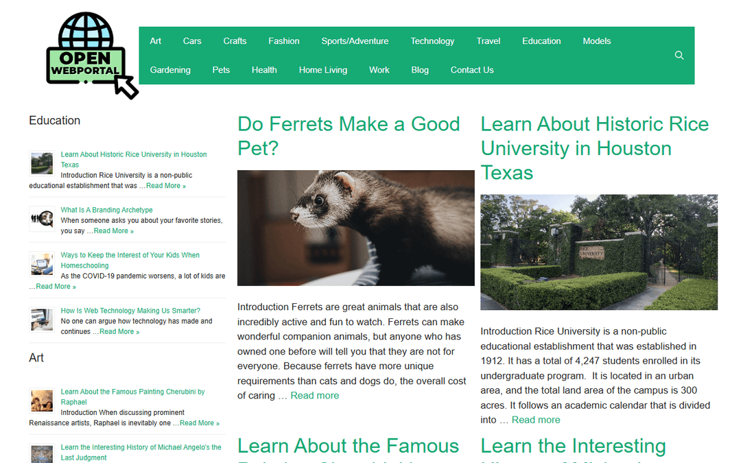 openwebportal.com publisher screenshot