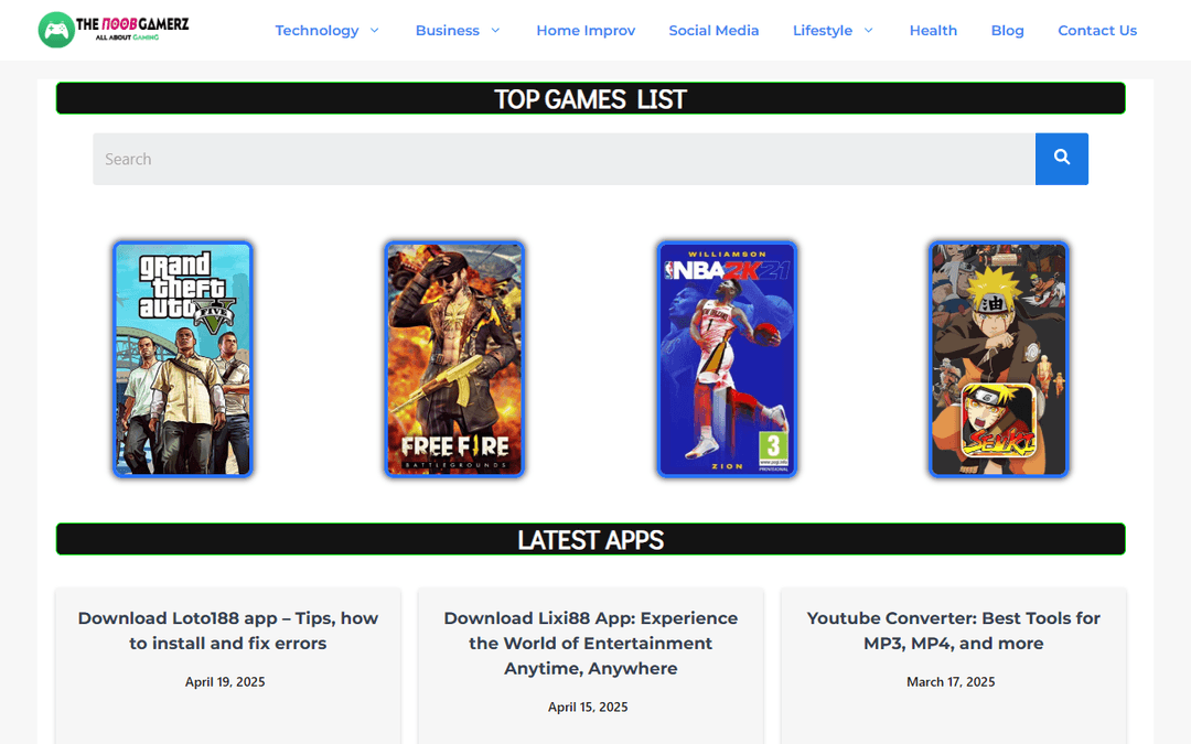 thenoobgamerz.com publisher screenshot