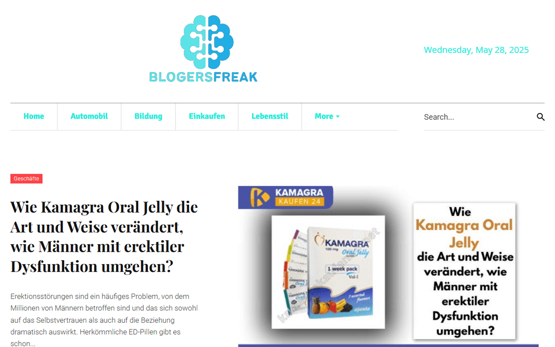 blogersfreak.de publisher screenshot