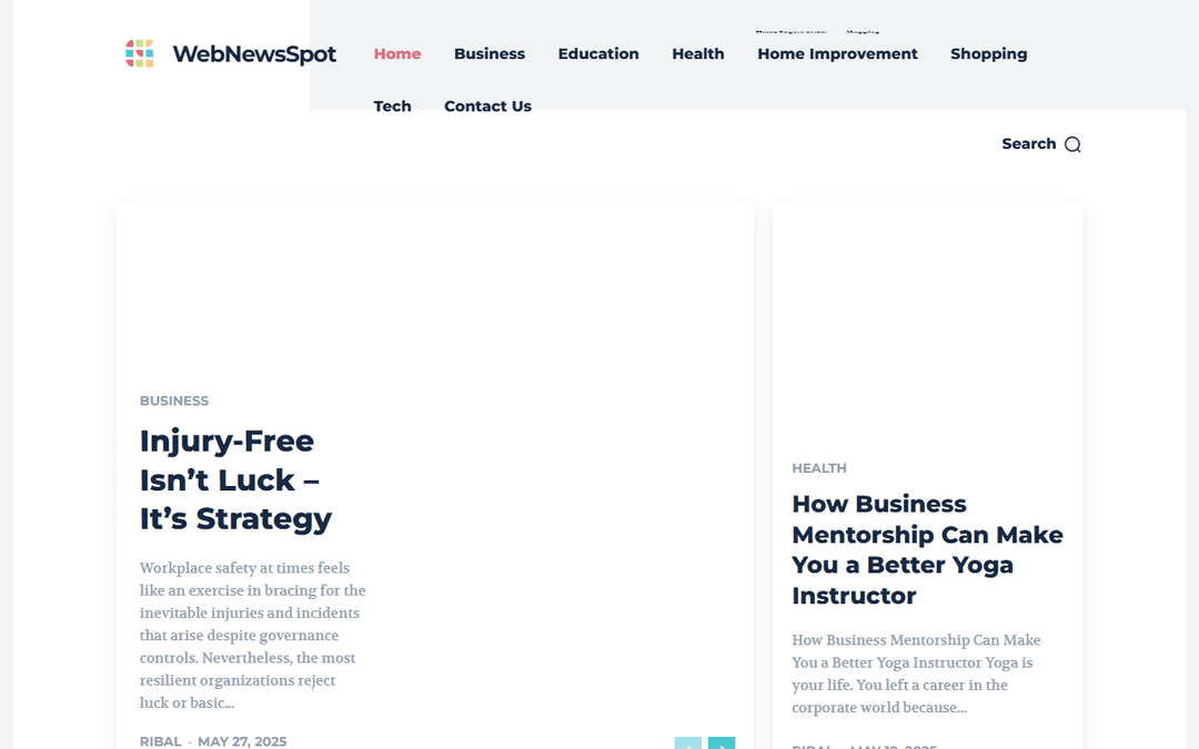 webnewsspot.com publisher screenshot