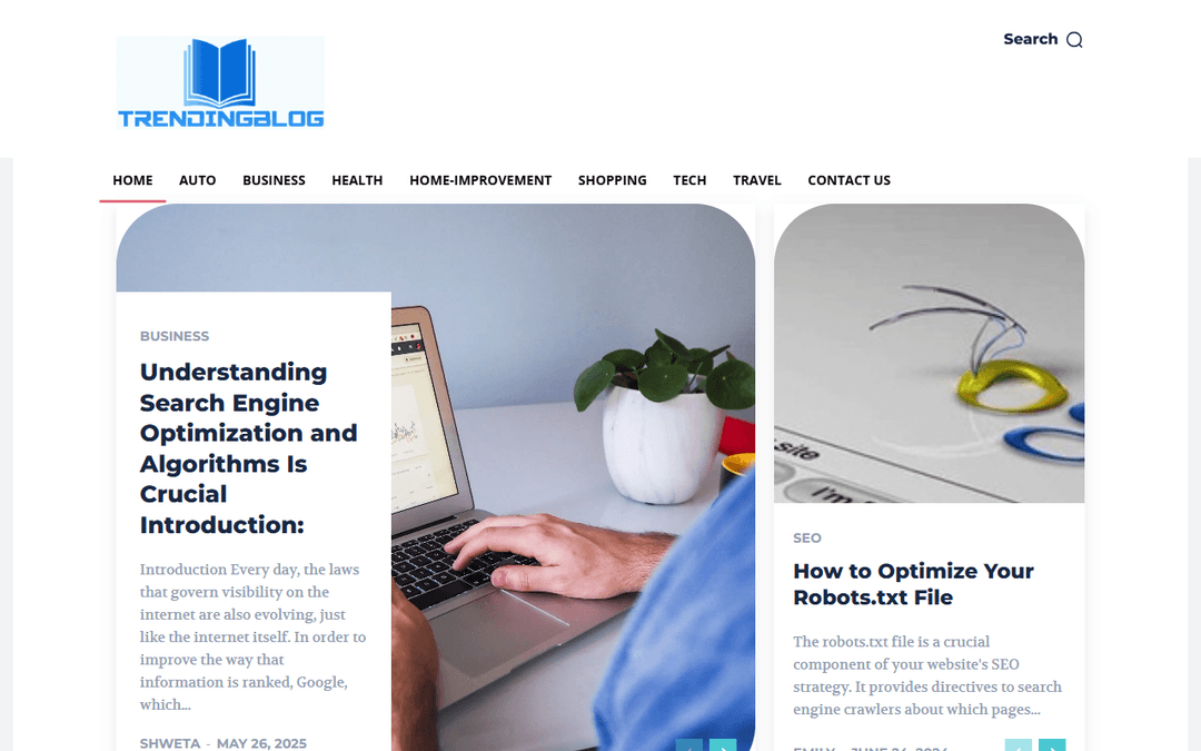 trendingblogupdate.com publisher screenshot