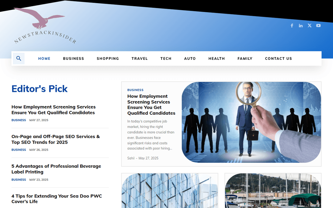 newstrackinsider.com publisher screenshot