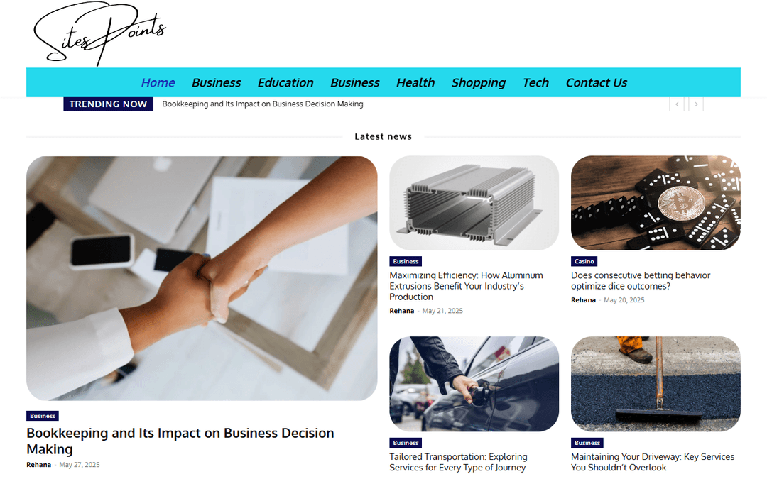 sitespoints.com publisher screenshot