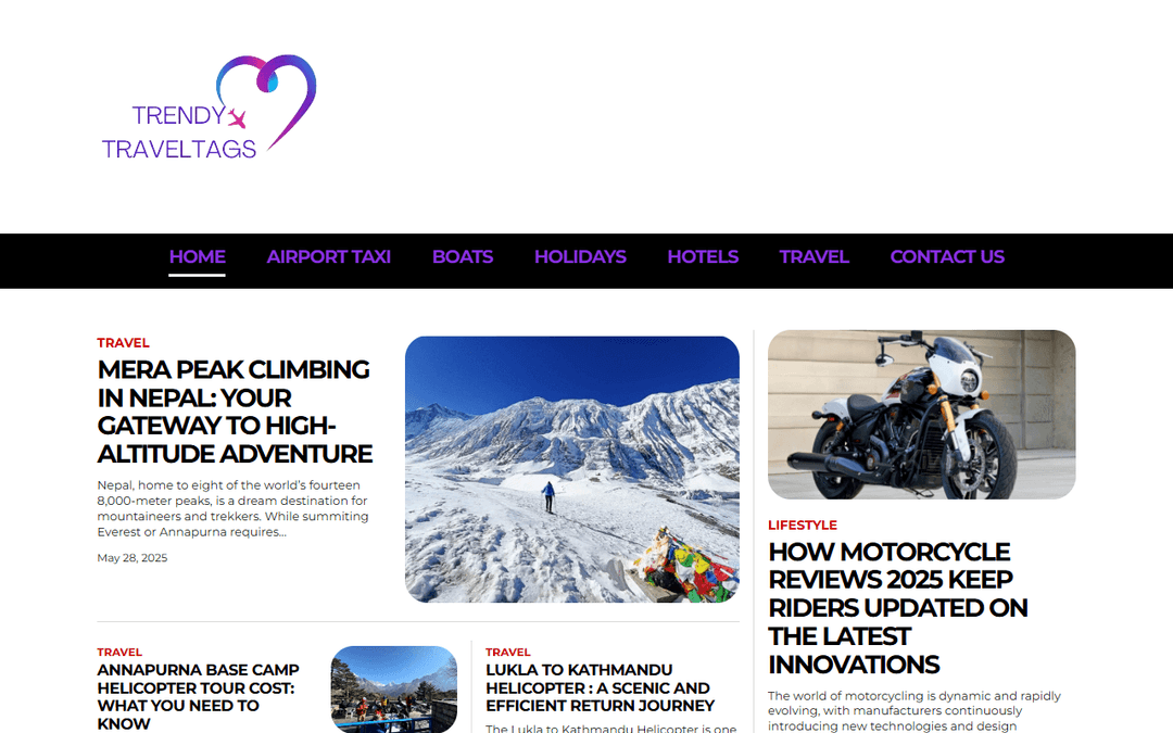 trendytraveltags.com publisher screenshot