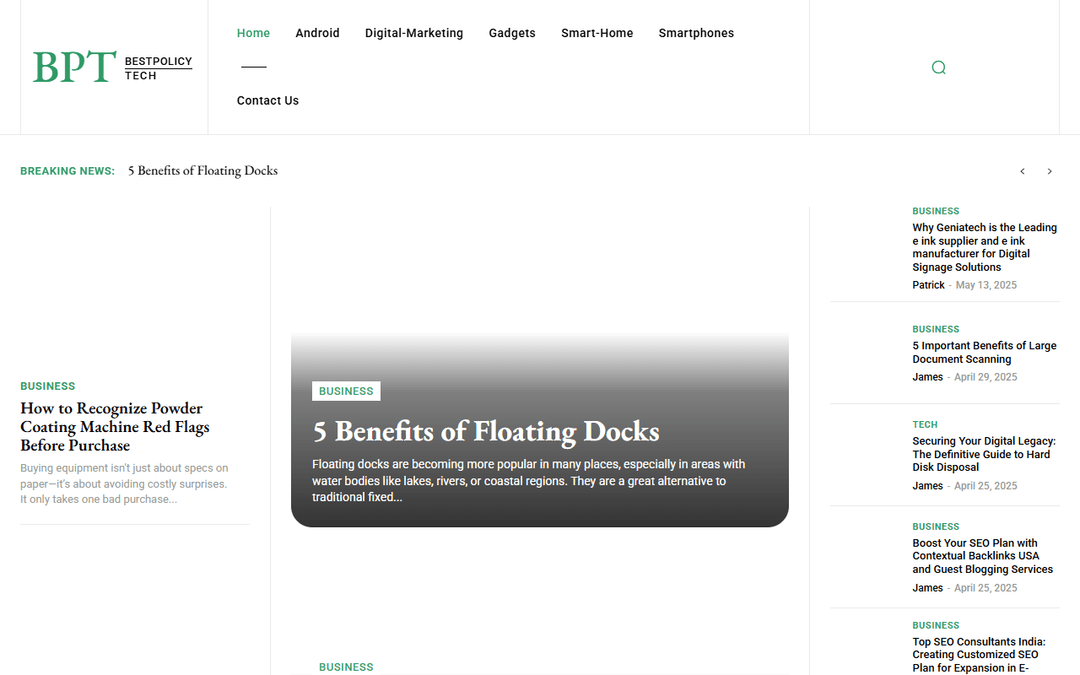 bestpolicytech.com publisher screenshot