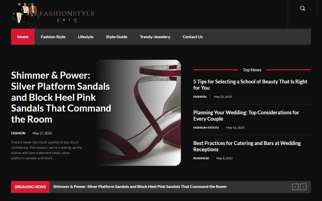 fashionstylequiz.com publisher screenshot