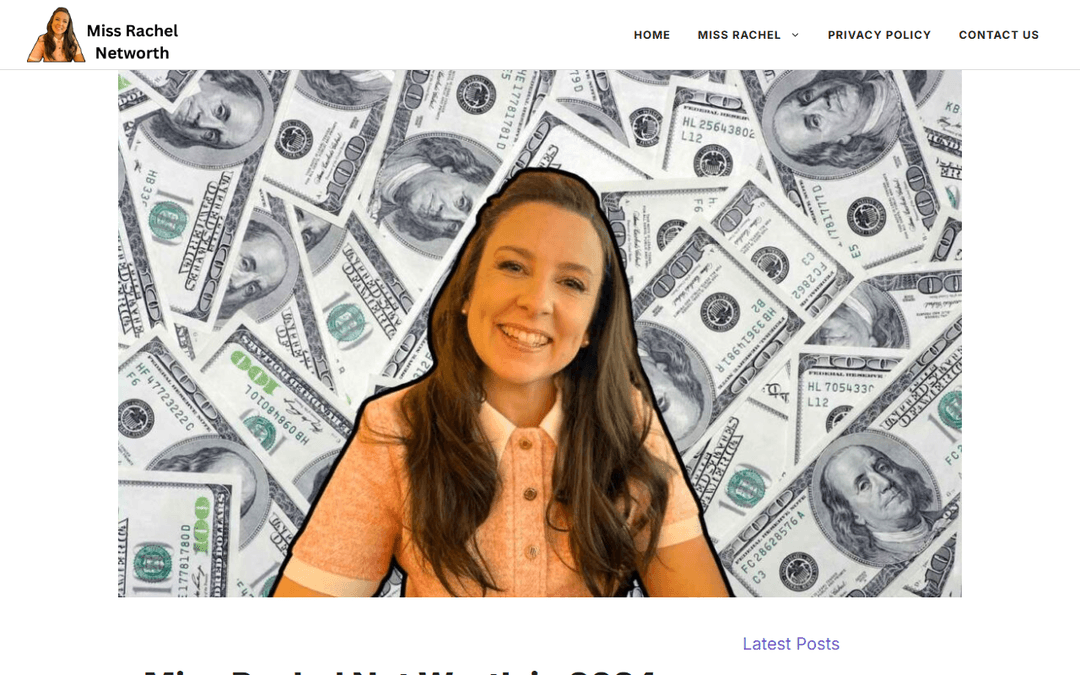 missrachelnetworth.com publisher screenshot