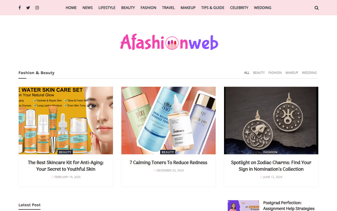 afashionweb.com publisher screenshot