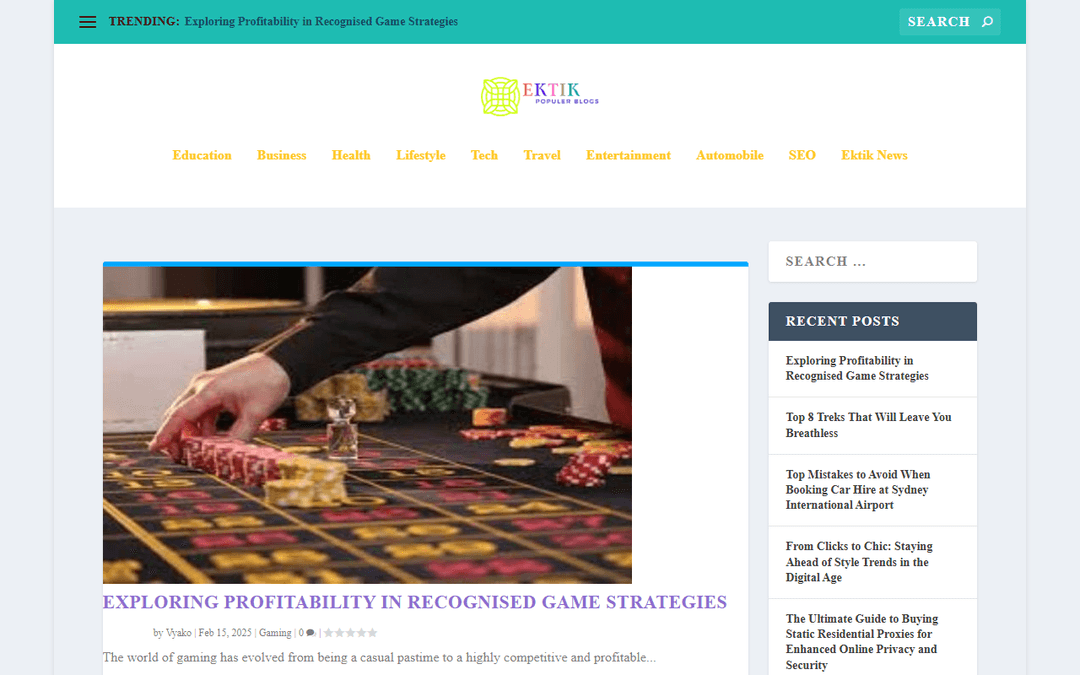 ektik.com publisher screenshot