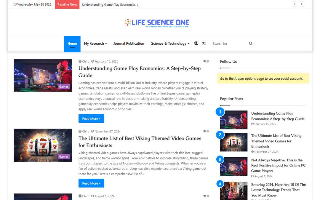 lifescience1.com publisher screenshot