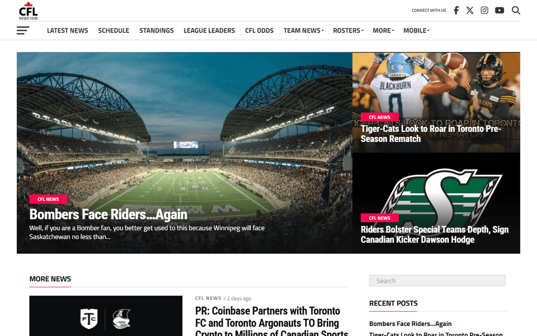 cflnewshub.com publisher screenshot