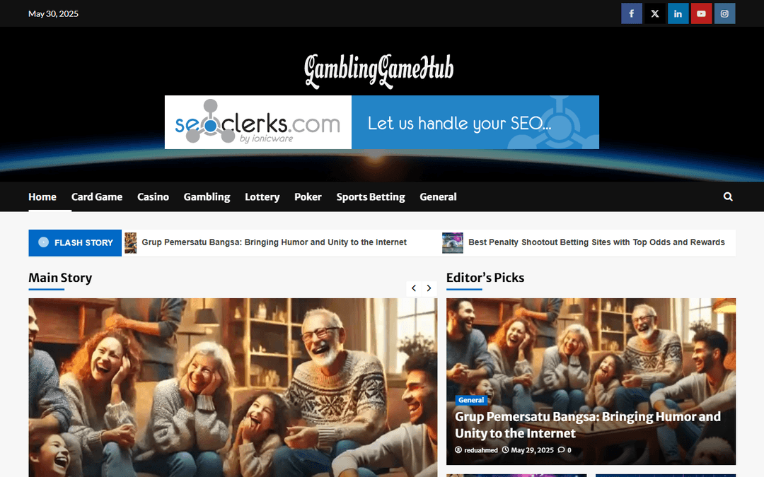gamblinggamehub.com publisher screenshot