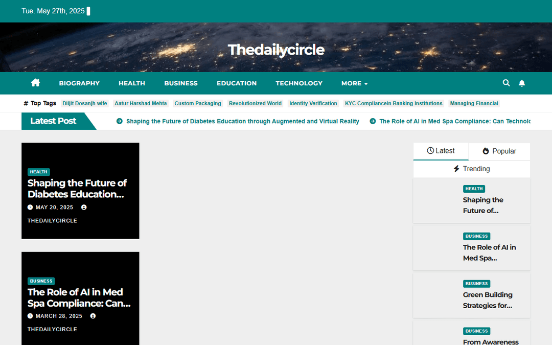 thedailycircle.com publisher screenshot