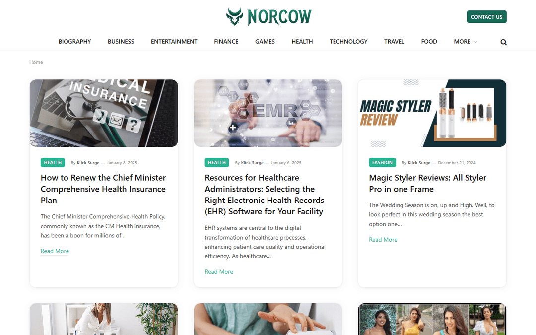 norcow.com publisher screenshot