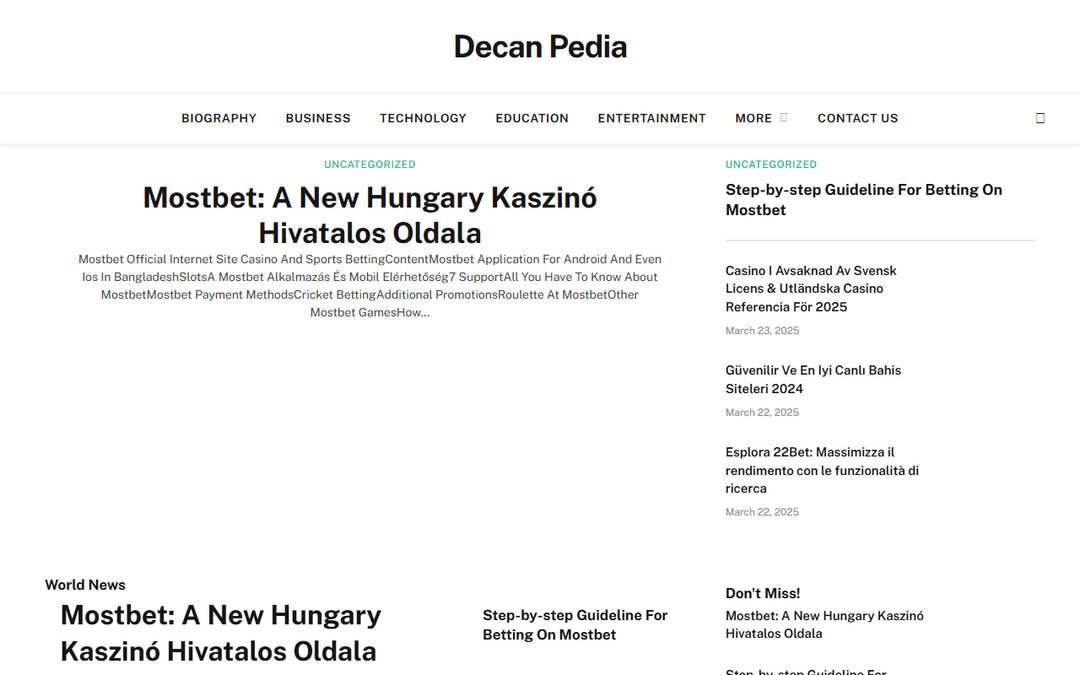 decanpedia.com publisher screenshot