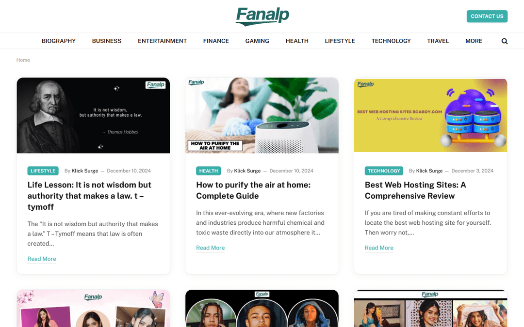 fanalp.com publisher screenshot