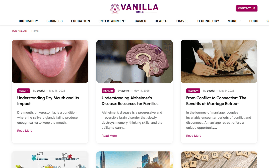 vanillatimes.com publisher screenshot