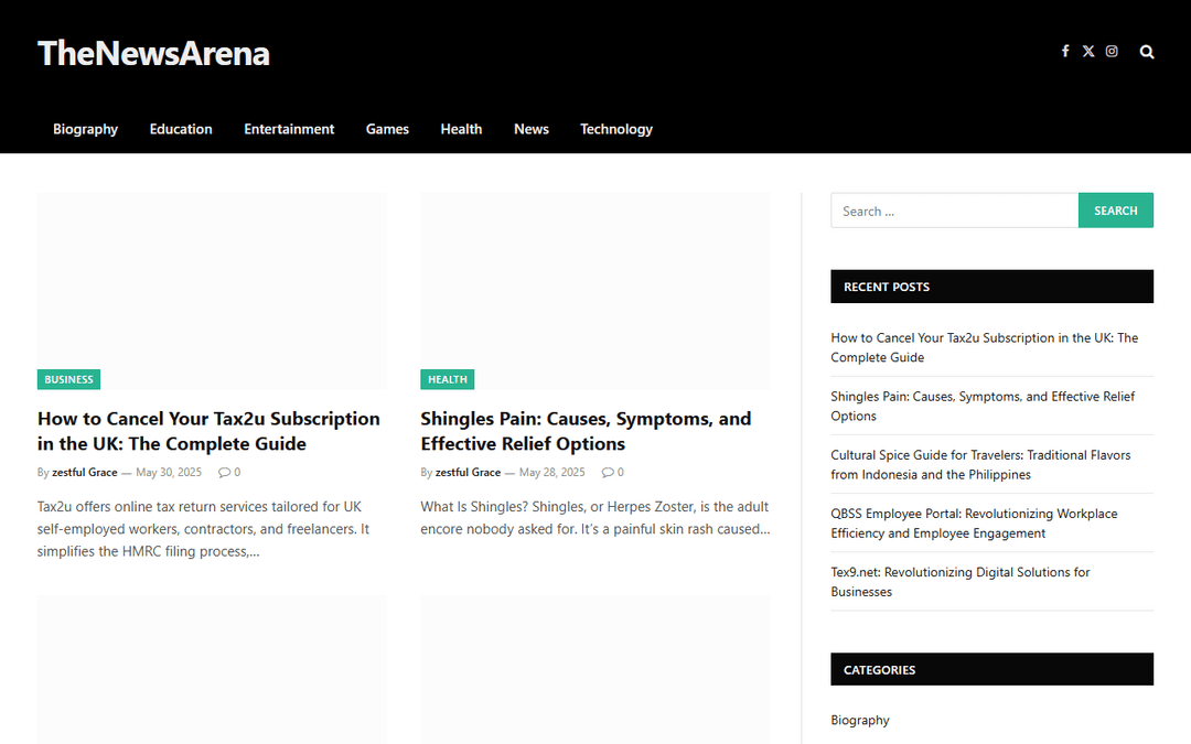 thenewsarena.com publisher screenshot
