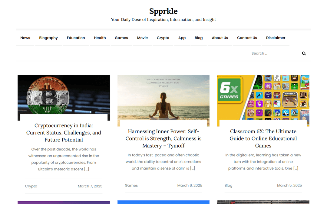 spprkle.com publisher screenshot