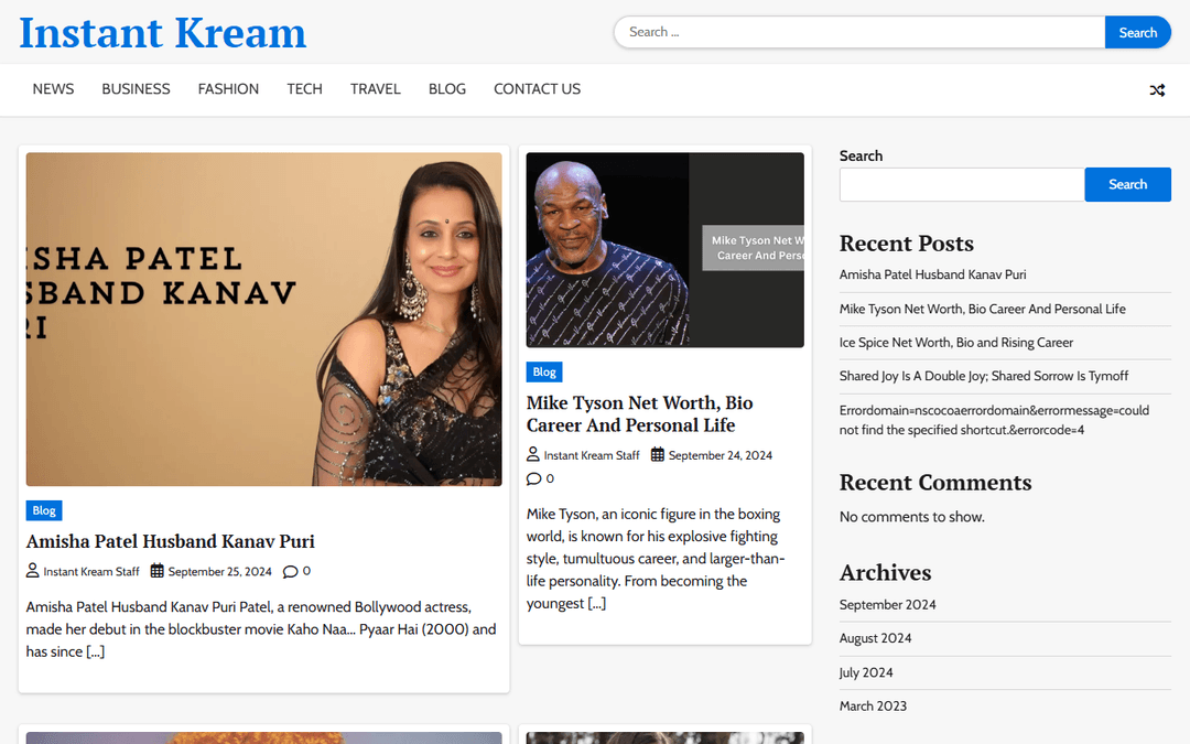instantkream.com publisher screenshot