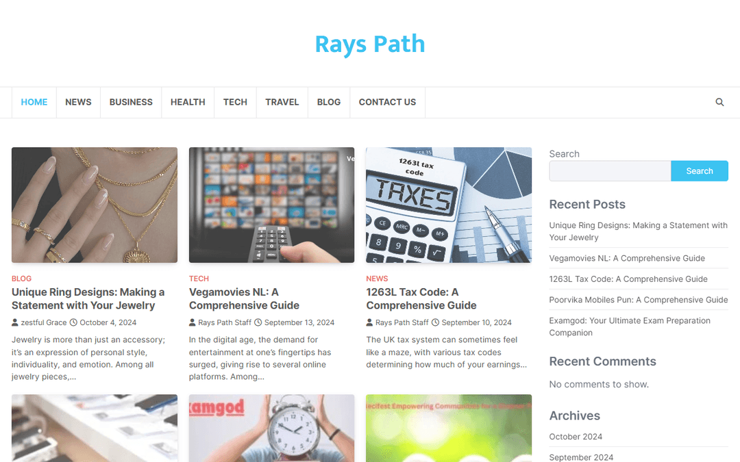rayspath.com publisher screenshot