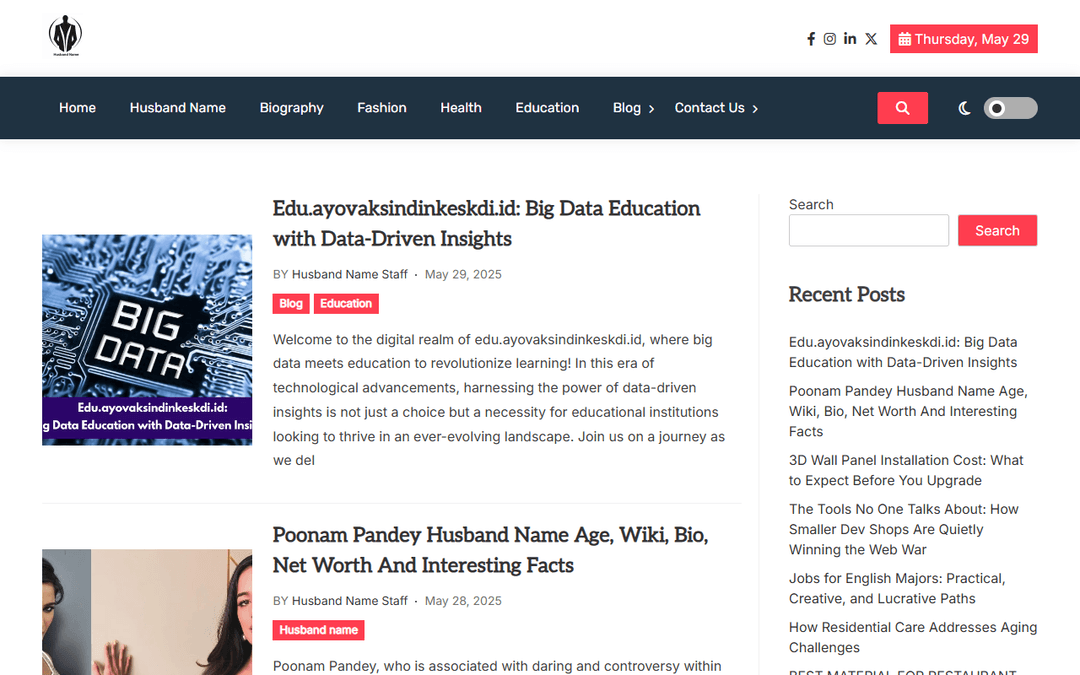 husbandname.org publisher screenshot