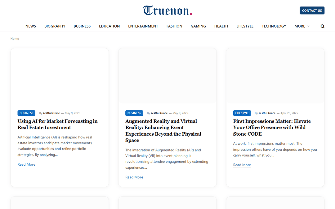 truenon.com publisher screenshot